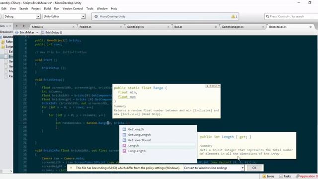Unity 5 Tutorial Breakout Clone Part 14: Creating Dynamic Groups Of Bricks смотреть онлайн
