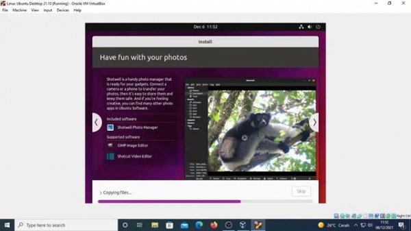 CARA INSTALL LINUX UBUNTU DESKTOP 21.10 DI VIRTUALBOX