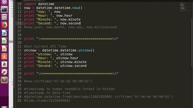 Python How to get Current Local Time and UTC Time смотреть онлайн