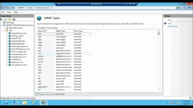 MIME type : How to add or configure in IIS 8 on Windows Server 2012 смотреть онлайн