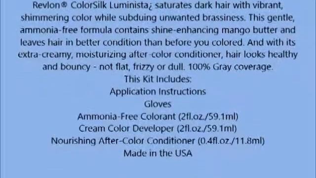 Revlon ColorSilk Luminista Vibrant Color for Dark Hair, Light Caramel Brown 165 1 ea