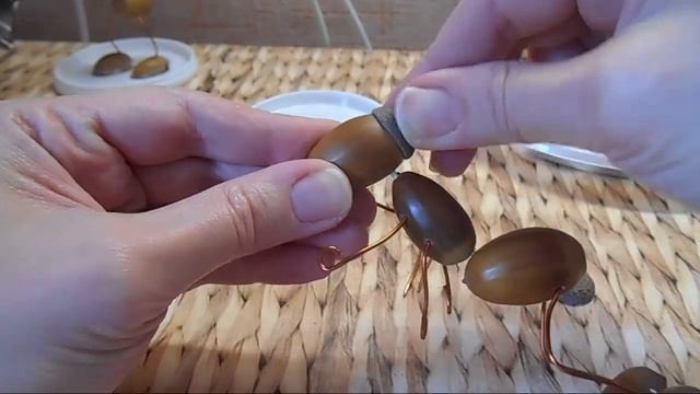 Поделка из желудей "Жук" с фонариком смотреть онлайн