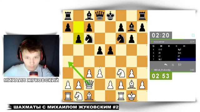 Быстрая победа в дебюте. Шахматы с Михаилом Жуковским #2 смотреть онлайн