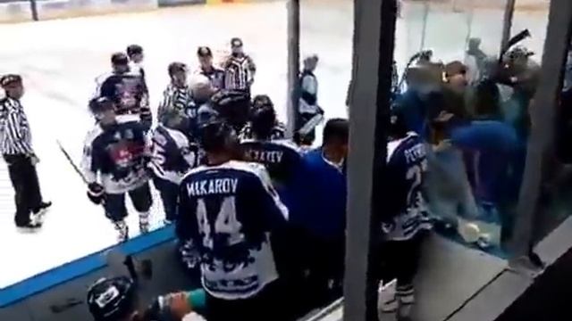 Скудра и Попихин подрались во время матча Торпедо Нефтехимик смотреть онлайн