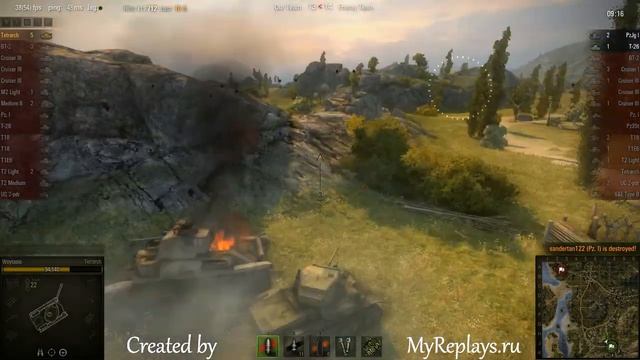WOT: Hills - MkVII Tetrarch - 7 frags - смотреть онлайн