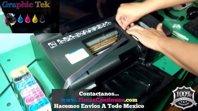 Instalación Sistema De Tinta Continua Graphic Tek Impresora Epson T50 смотреть онлайн