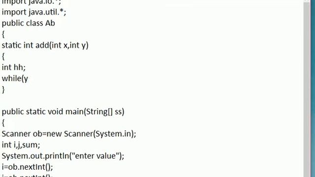 Addition of two number wothout arithmatic operation + in JAVA смотреть онлайн