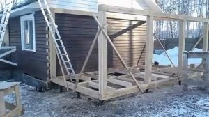 Пристройка на винтовых сваях