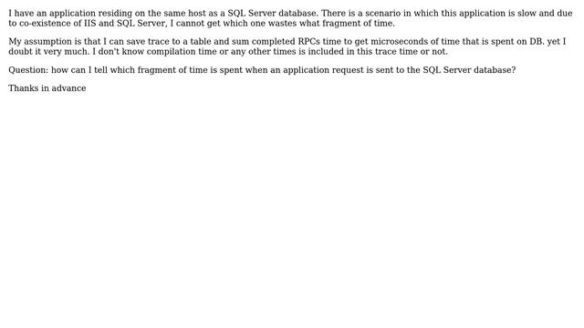 Databases: Measuring DB time of application using SQL Server Profiler смотреть онлайн