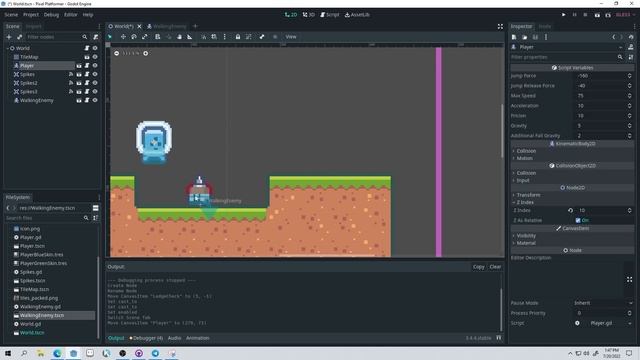 Pixel Platformer Tutorial / Code Along P6 (Walking Enemy) - Godot Engine смотреть онлайн