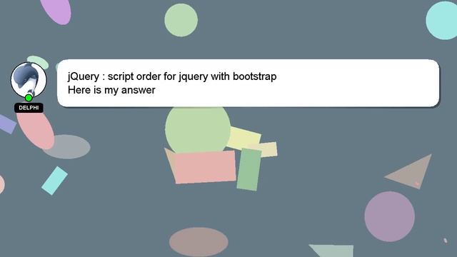 jQuery : script order for jquery with bootstrap смотреть онлайн