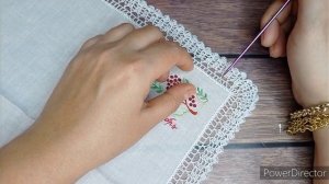 Как обвязать платочек. тонкое кружево. Даю описание..mp4