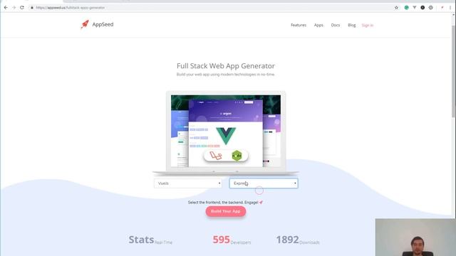 Build Vue.js / Express Full-Stack App in a few minutes смотреть онлайн