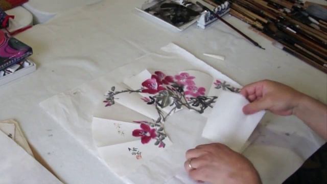 Chinese Brush Painting Lesson 27 Azalea and Rhododendron on Fan-shaped Paper смотреть онлайн