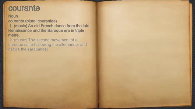 What does courante mean? смотреть онлайн