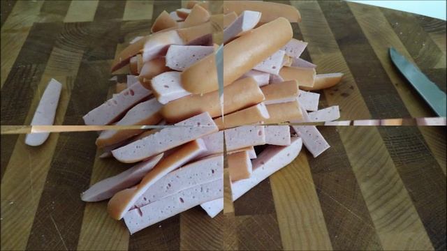 Schweizer Wurstsalat. Швейцарский колбасный салат. смотреть онлайн