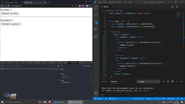 Tutorial React.js Part-13: React Hooks смотреть онлайн