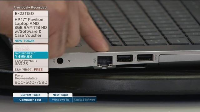 HP 17 Pavilion Laptop AMD 8GB RAM 1TB HD w/ Software & Case Voucher on QVC смотреть онлайн