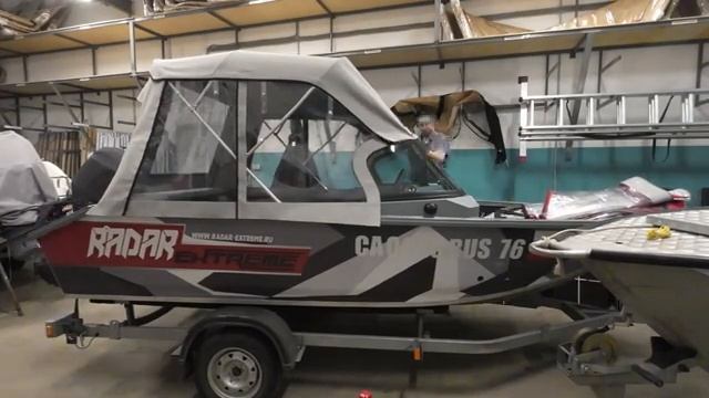 Изготовление и установка ходового тента на лодку Волжанка 46 Фиш смотреть онлайн