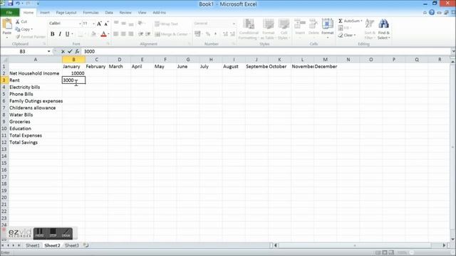 Household Budget Spreadshet - How to Create a household budget spreadsheet in Excel смотреть онлайн