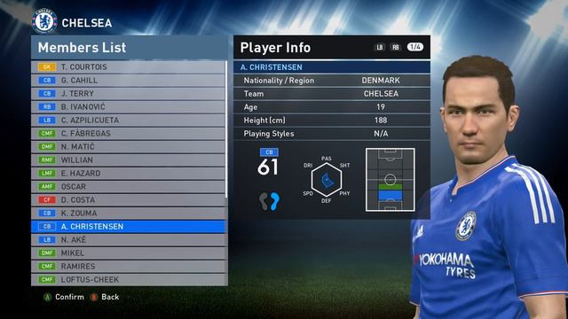 Chelsea FC Faces & Stats - Pes 2016 смотреть онлайн