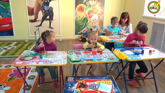 Okey Центр развития детей. Рисуем подводный мир (нетрадиционная техника рисования)