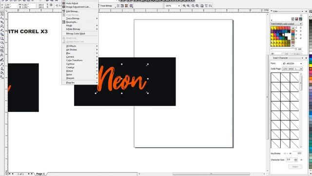 neon effect tutorial with Corel X3 смотреть онлайн