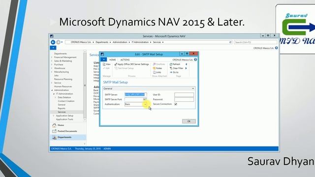 How To Configure SMTP Details in Microsoft Dynamics NAV смотреть онлайн