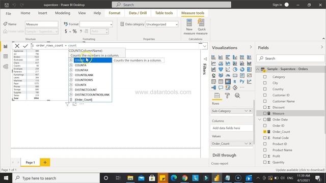 Power BI CountRows Function Tutorial to Count Total Rows in Table смотреть онлайн