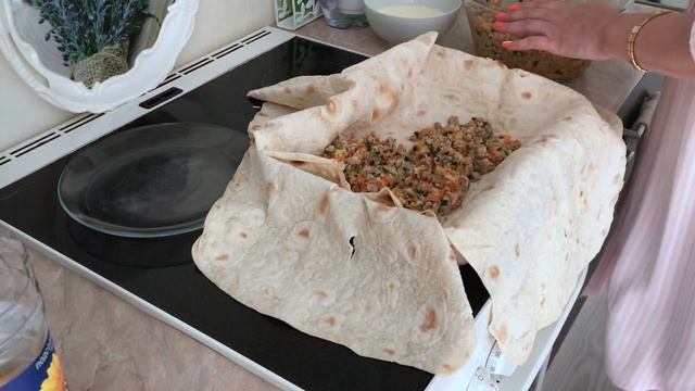 VLOG. Пирог из лаваша. Рецепт пирога из лаваша. смотреть онлайн