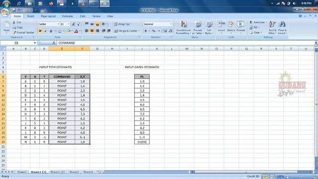 CARA MUDAH IMPORT TITIK KOORDINAT DARI EXCEL KE AUTOCAD - AUTOCAD 2010 смотреть онлайн