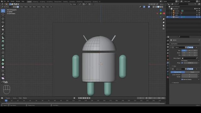 Criação do Logo do Android - Blender 2.9 смотреть онлайн
