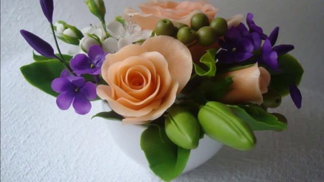 Неувядающие цветы из холодного фарфора и полимерной глины смотреть онлайн