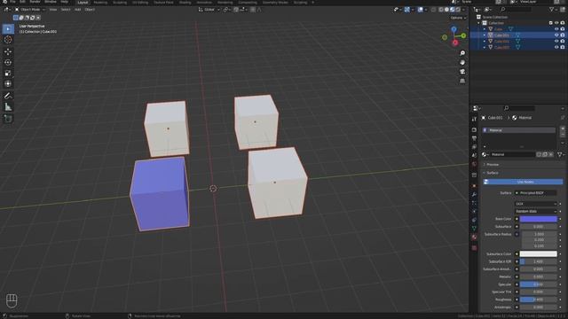 Назначить материал или модификатор сразу на несколько объектов Blender 3 смотреть онлайн