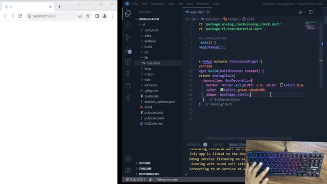 ASMR Programming - coding Analog Clock with Flutter- No Talking смотреть онлайн