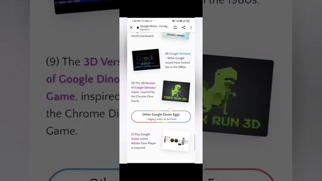 Chrome dinosaur game 3d #Shorts #dino #elgoog смотреть онлайн