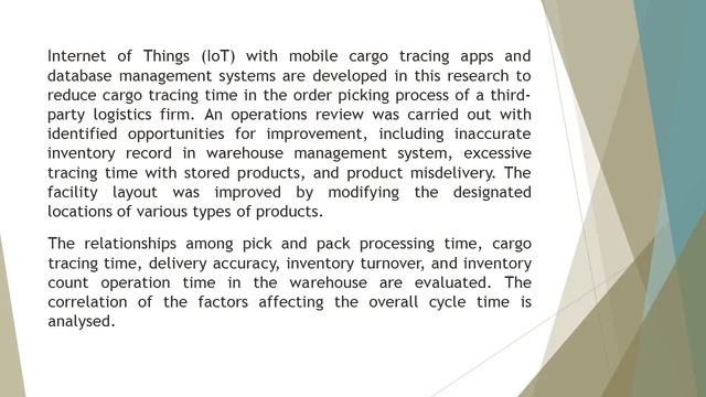 Development of Mobile Voice Picking and Cargo Tracing Systems with Internet of Things in Third Part смотреть онлайн