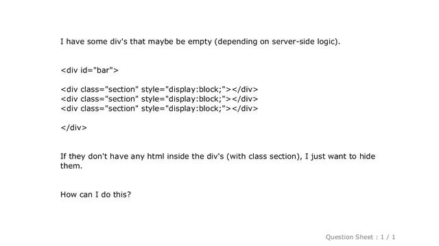 jQuery : Hide div's if they are empty смотреть онлайн
