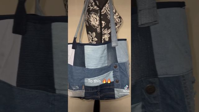 New Patchwork Totebag made from old denim jeans! #sewing #fashion #handmade смотреть онлайн