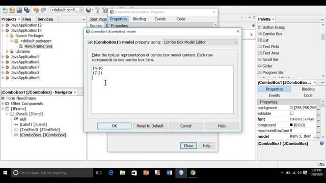 Working with comboBox in netbeans IDE смотреть онлайн