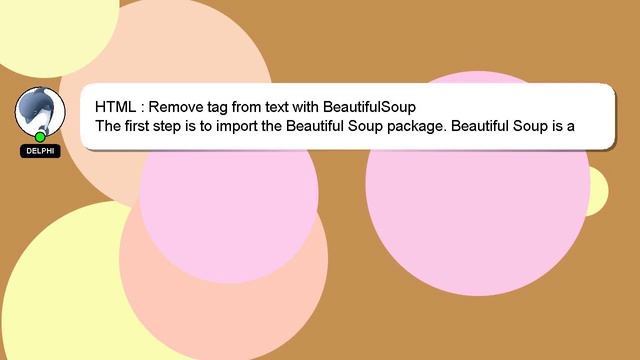 HTML : Remove tag from text with BeautifulSoup смотреть онлайн