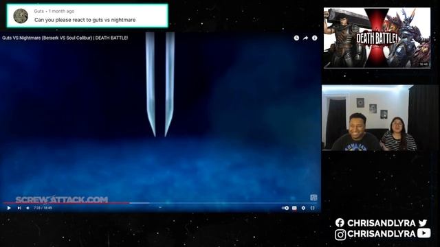 Guts VS Nightmare - DEATH BATTLE! | Couple Reacts смотреть онлайн