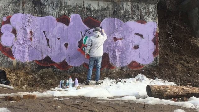 Рисую граффити на стене краской Kudo | 2021 смотреть онлайн