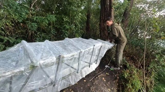 Лодка из стрейч  пленки Часть 2