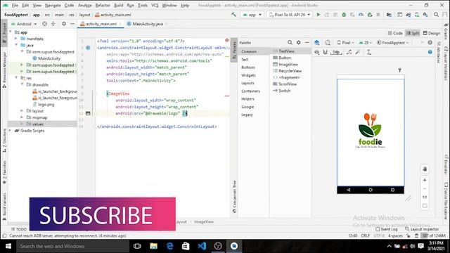 Android App Welcome screen/ Splash screen design- Android Studio Tutorial смотреть онлайн