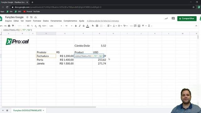 Fazendo Traduções Diretamente na Planilha com a Função GOOGLE TRANSLATE. смотреть онлайн