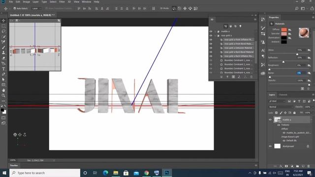Photoshop tutorial : learn how to create marble and rose gold text effect in photoshop смотреть онлайн