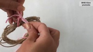 Как отбелить и окрасить Джутовую нить. Окрашиваю джут в домашних условиях в коричневый и белый цвет