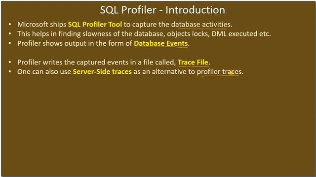 SQL Profiler | Part 1 - Introduction to Profiler Tool | SSMS TSQL Tutorial #137 смотреть онлайн