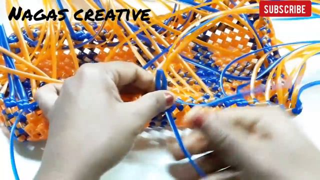 1. 5 roll Star Pattern Lunch Basket Weaving tutorial смотреть онлайн
